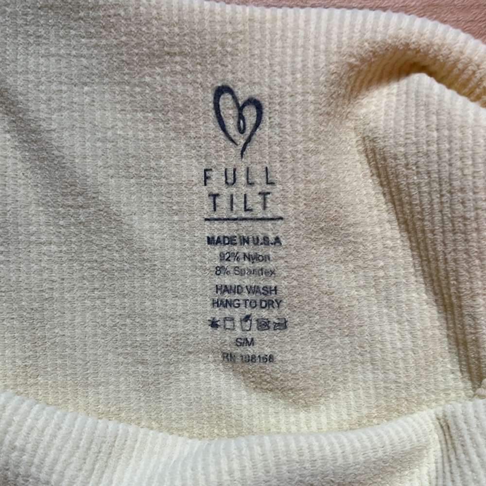 FULL TILT Women's Yellow Halter Tank Top - Picture 5 of 5